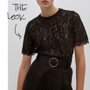 Lace Short Sleeve Blouse